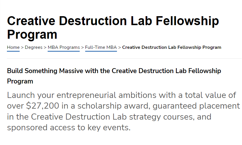 Creative Destruction Lab (CDL) Fellowship Program