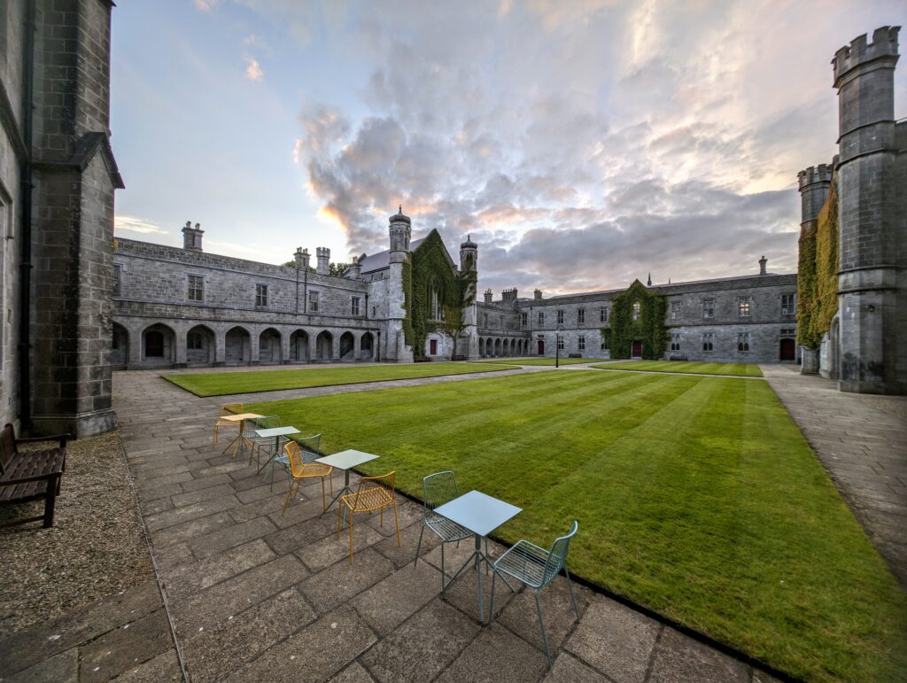the university of galway quadrangle at sunset in 2024 06 13 05 59 55 utc