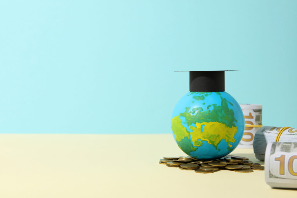 Concept of graduation, high school graduation, college graduatio