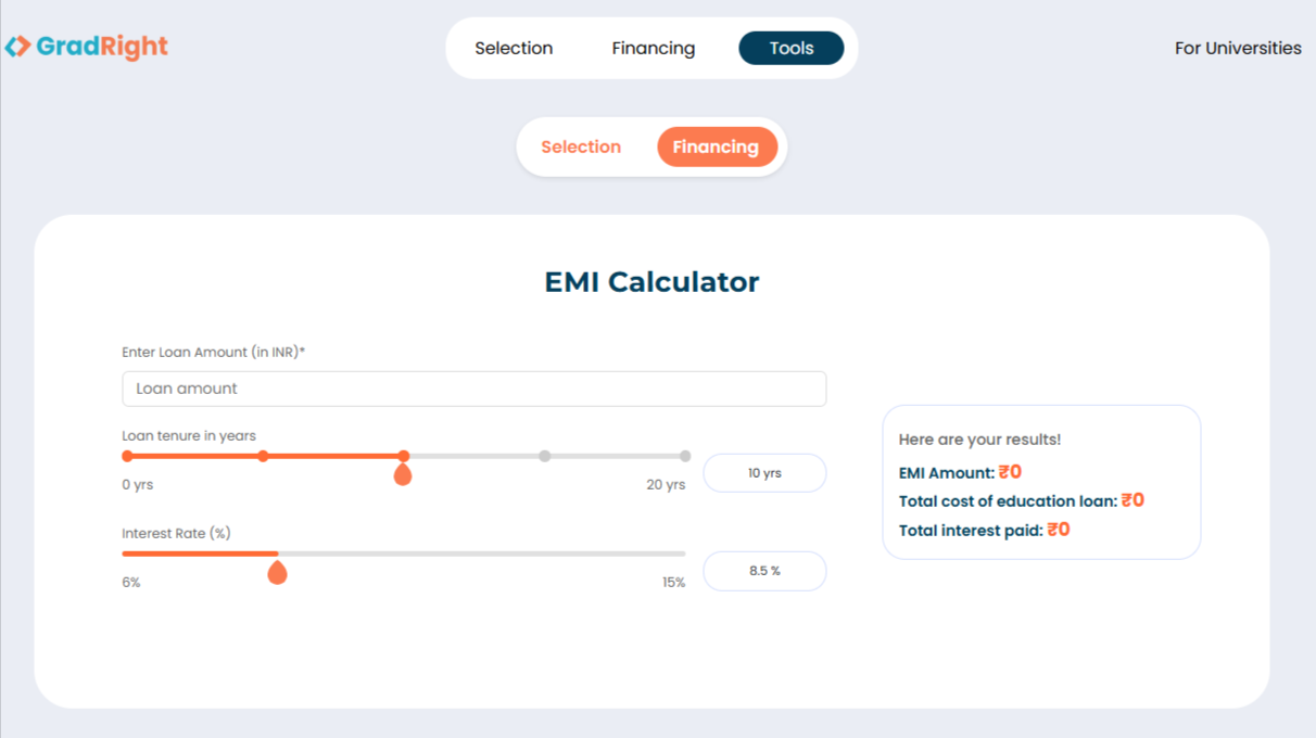 Gradright emi calculator
