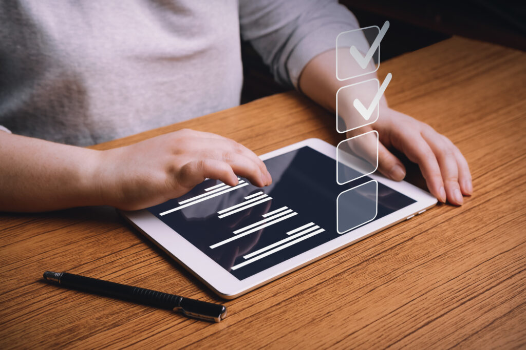 woman-use-tablet-marking-check-boxes-successful-completion-business-tasks-digital-marketing