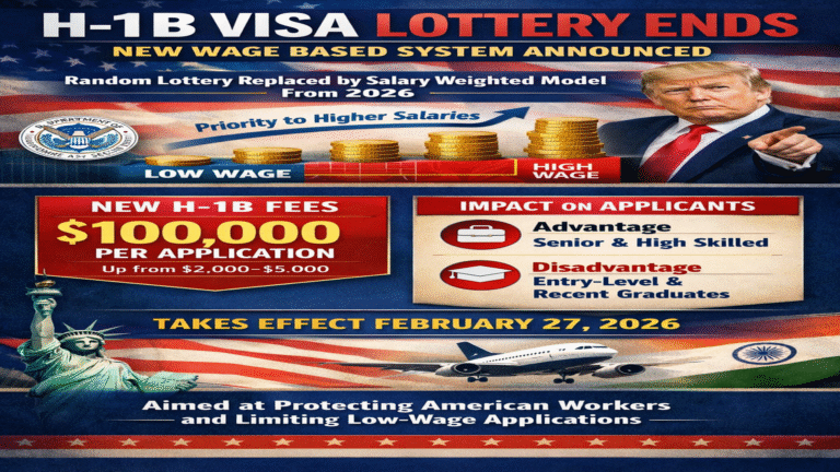 US H 1B visa selection shifting from lottery to wage based system starting 2026