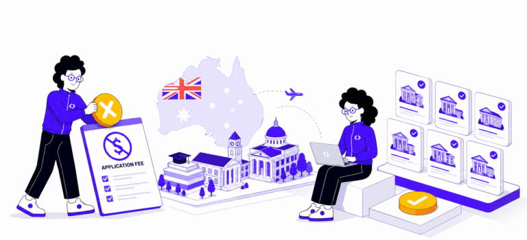australian university without application fee