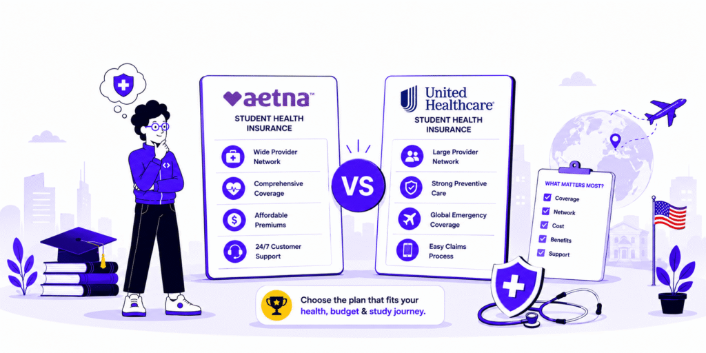 Aetna vs UHC student health insurance